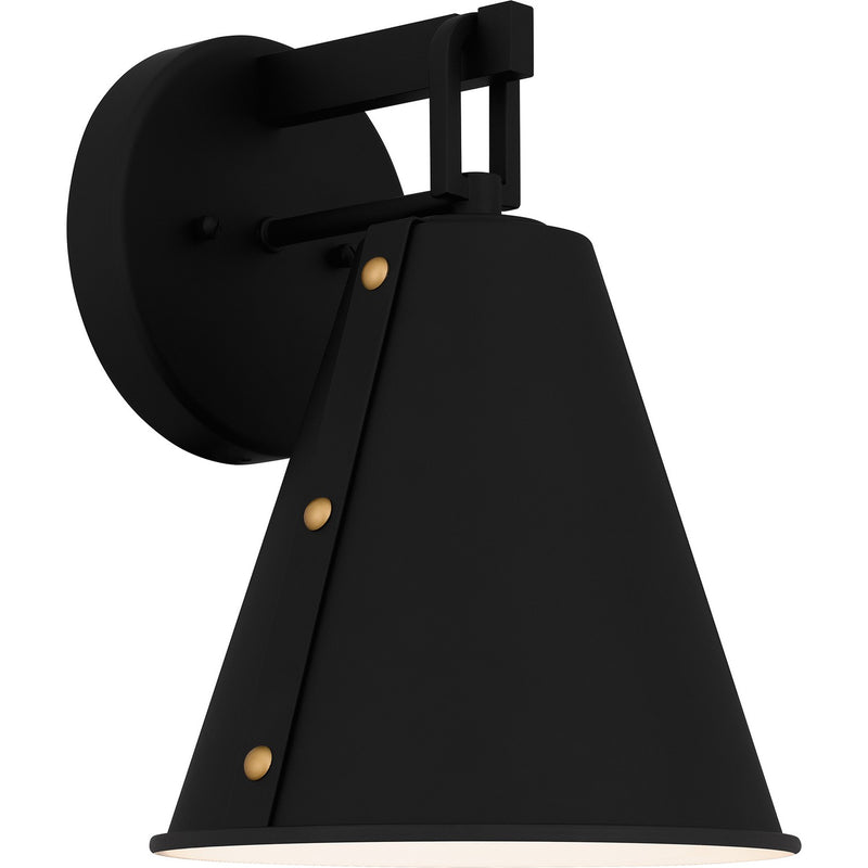 Quoizel HYD8408MBK One Light Outdoor Wall Mount, Matte Black