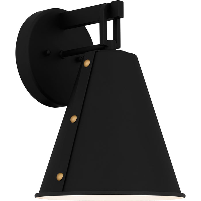 Quoizel HYD8408MBK One Light Outdoor Wall Mount, Matte Black