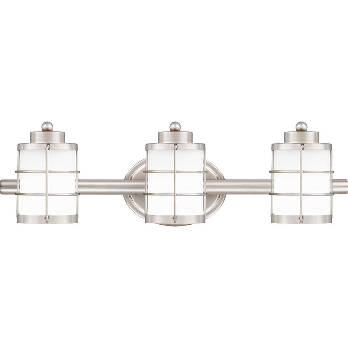 Quoizel HZT8623BN Three Light Bath, Brushed Nickel