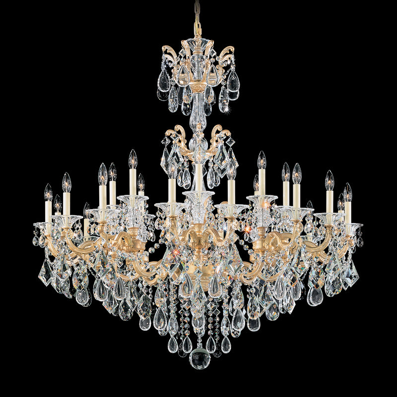 Schonbek 5013-27 24 Light Chandelier, Parchment Gold