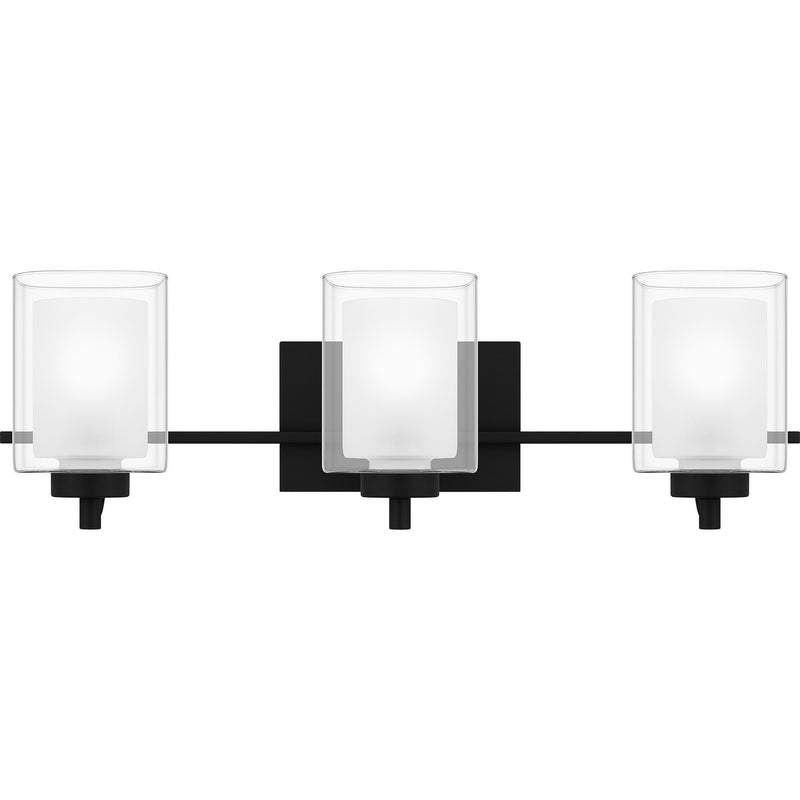 Quoizel KLT8903MBK Three Light Bath, Matte Black