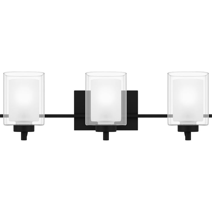 Quoizel KLT8903MBK Three Light Bath, Matte Black
