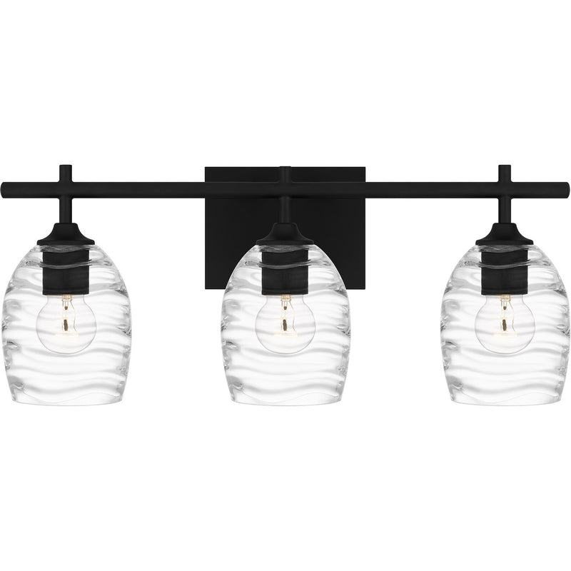 Quoizel LCY8622MBK Three Light Bath, Matte Black