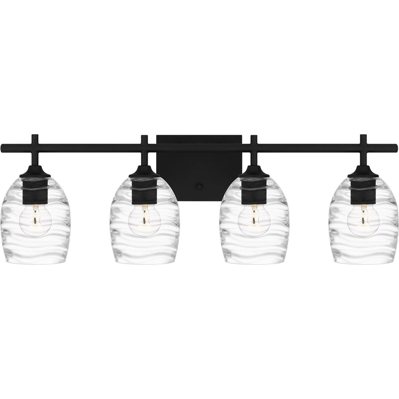 Quoizel LCY8629MBK Four Light Bath, Matte Black