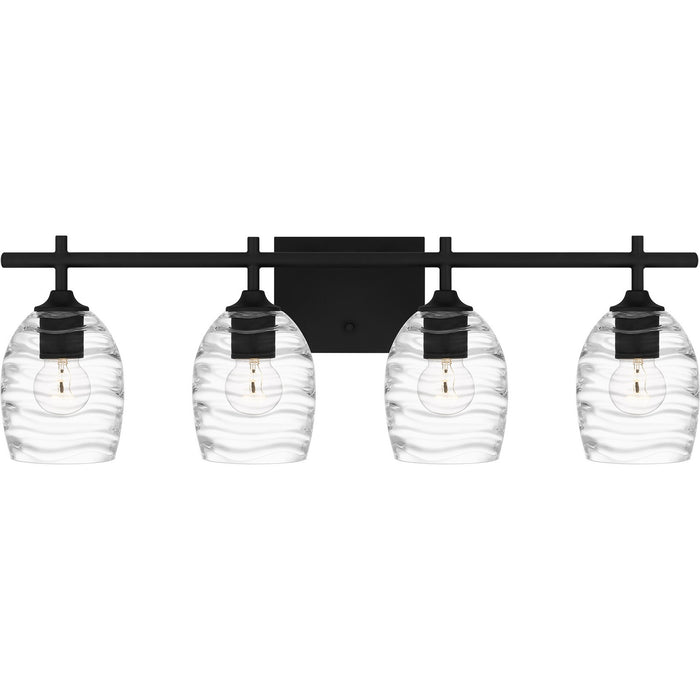 Quoizel LCY8629MBK Four Light Bath, Matte Black