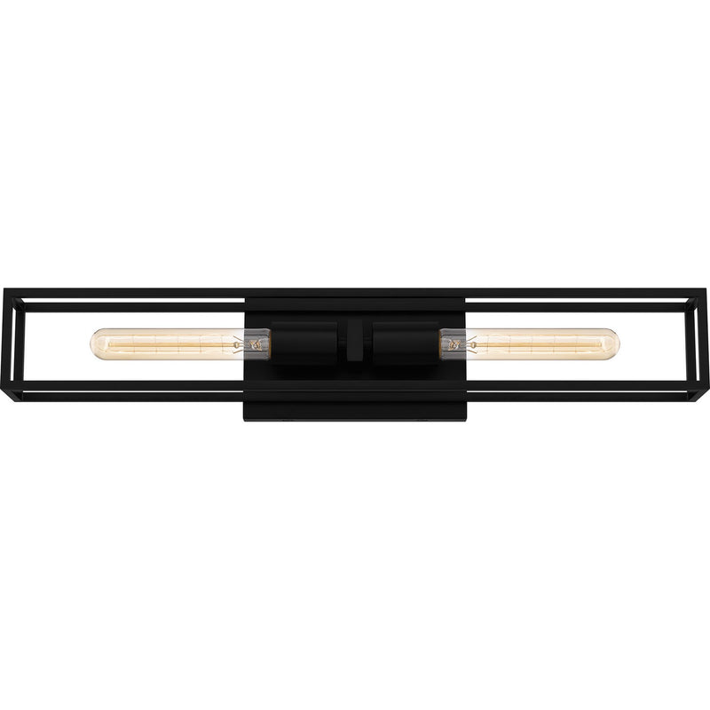 Quoizel LGN8624MBK Two Light Bath, Matte Black
