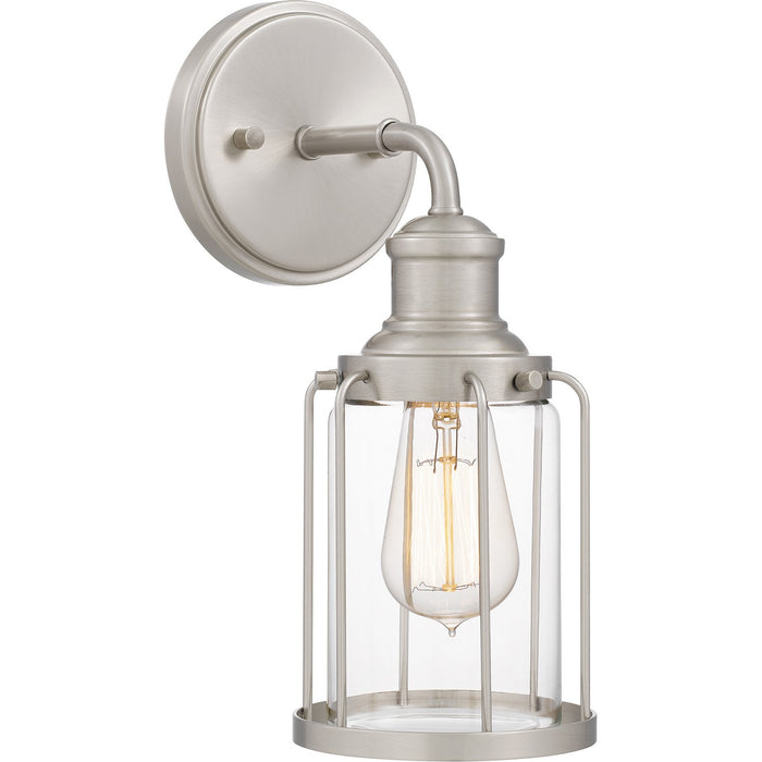 Quoizel LUD8605BN One Light Wall Sconce, Brushed Nickel