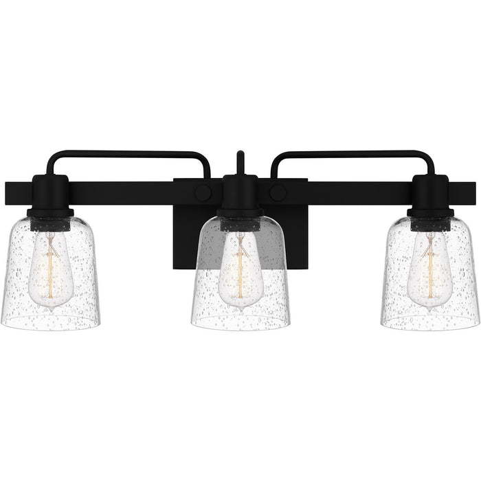 Quoizel LYD8624MBK Three Light Bath, Matte Black