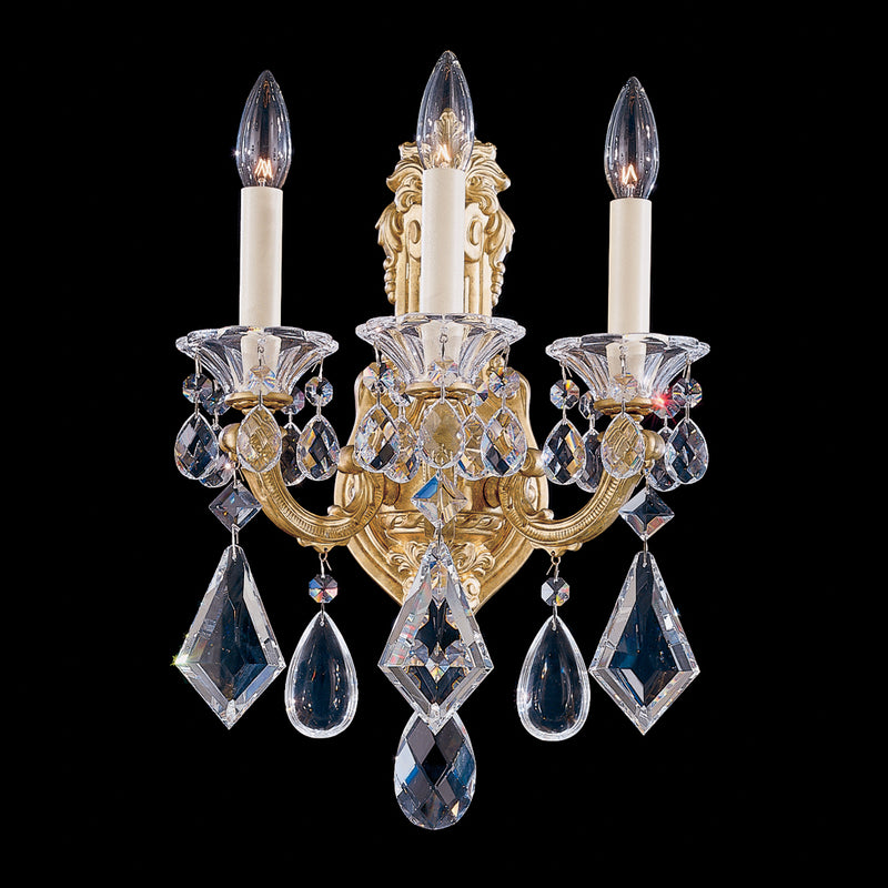 Schonbek 5071-22 Three Light Wall Sconce, Heirloom Gold