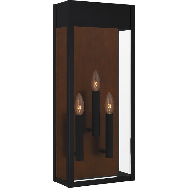 Quoizel MAE8410MBK Three Light Outdoor Wall Mount, Matte Black
