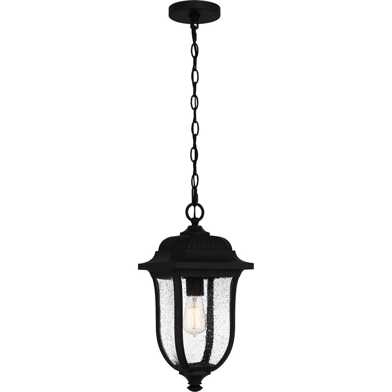 Quoizel MUL1909MBK One Light Outdoor Hanging Lantern, Matte Black