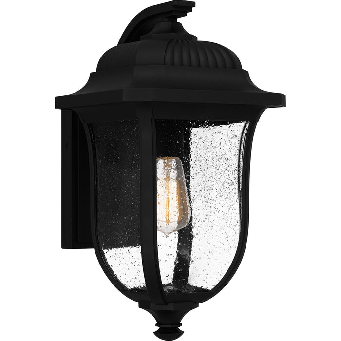 Quoizel MUL8409MBK One Light Outdoor Wall Mount, Matte Black