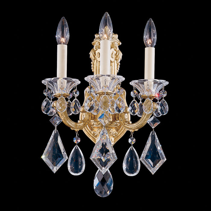Schonbek 5071-22 Three Light Wall Sconce, Heirloom Gold
