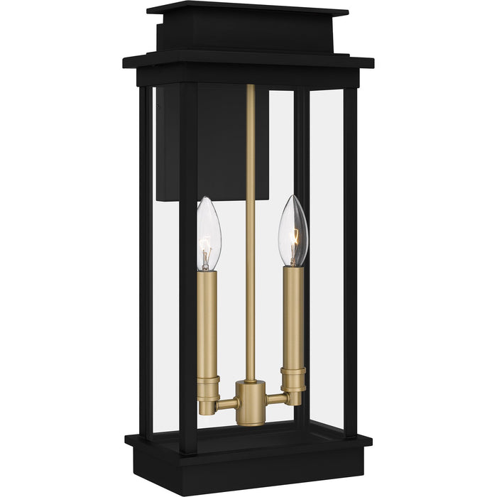 Quoizel NOE8409MBK Two Light Outdoor Wall Mount, Matte Black