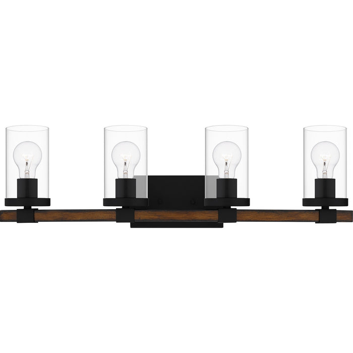 Quoizel NTH8629MBK Four Light Bath, Matte Black