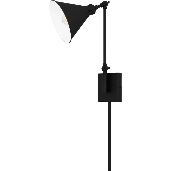 Quoizel QW16133MBK One Light Wall Sconce, Matte Black