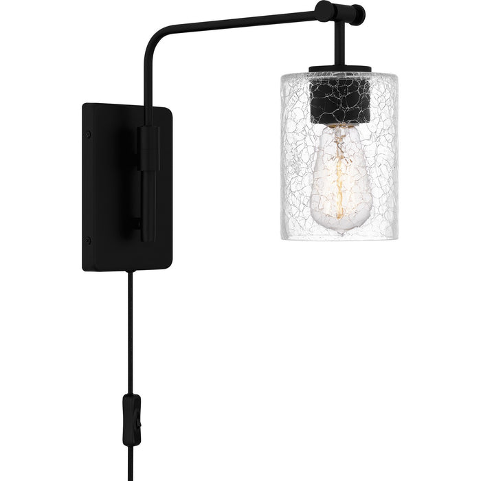 Quoizel QW16134MBK One Light Wall Sconce, Matte Black