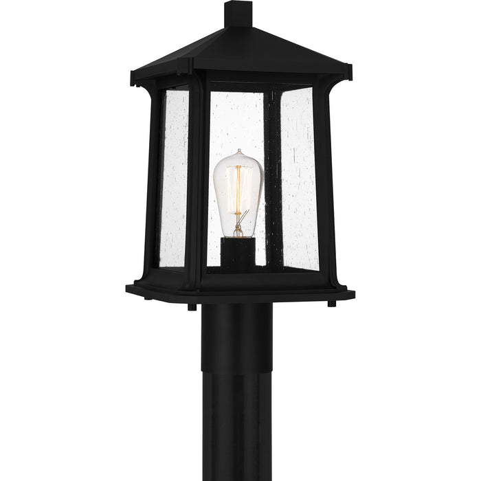 Quoizel SAT9009MBK One Light Outdoor Post Mount, Matte Black