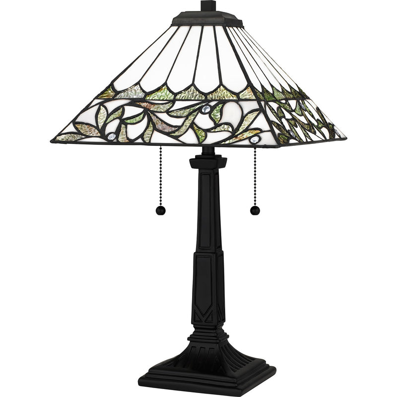 Quoizel TF16135MBK Two Light Table Lamp, Matte Black