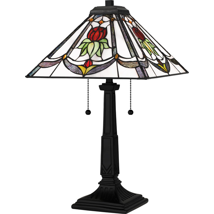 Quoizel TF16137MBK Two Light Table Lamp, Matte Black
