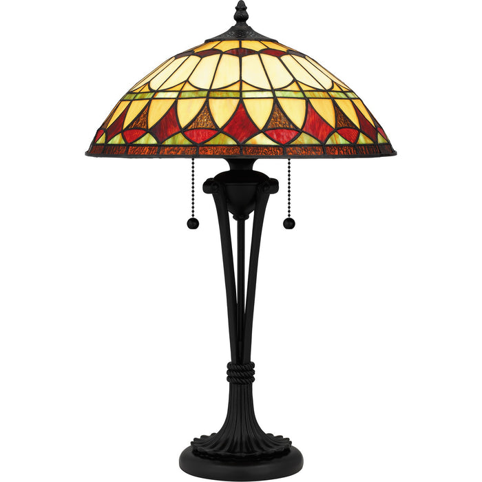 Quoizel TF16143MBK Two Light Table Lamp, Matte Black