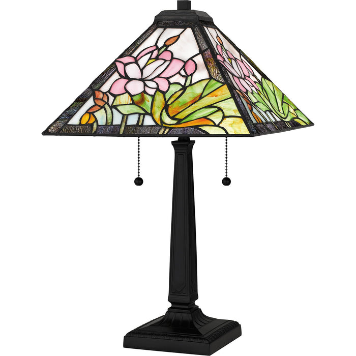 Quoizel TF16145MBK Two Light Table Lamp, Matte Black