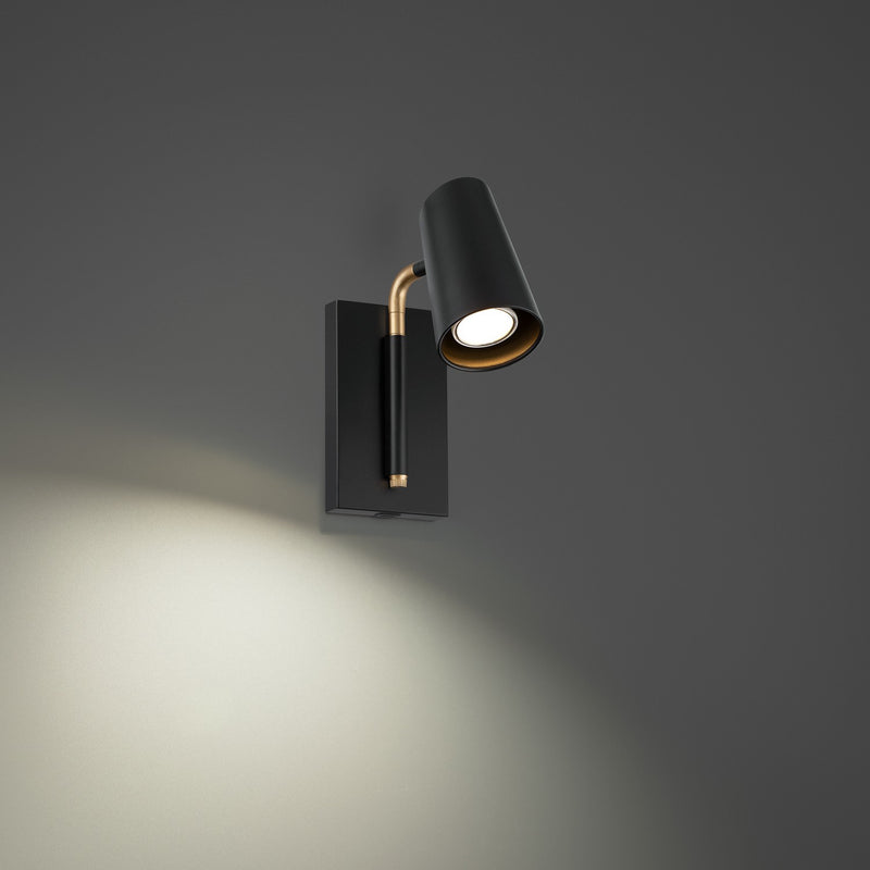 Modern Forms BL-24908-BK/GO LED Task & Reading Bed Light, Black & Gold