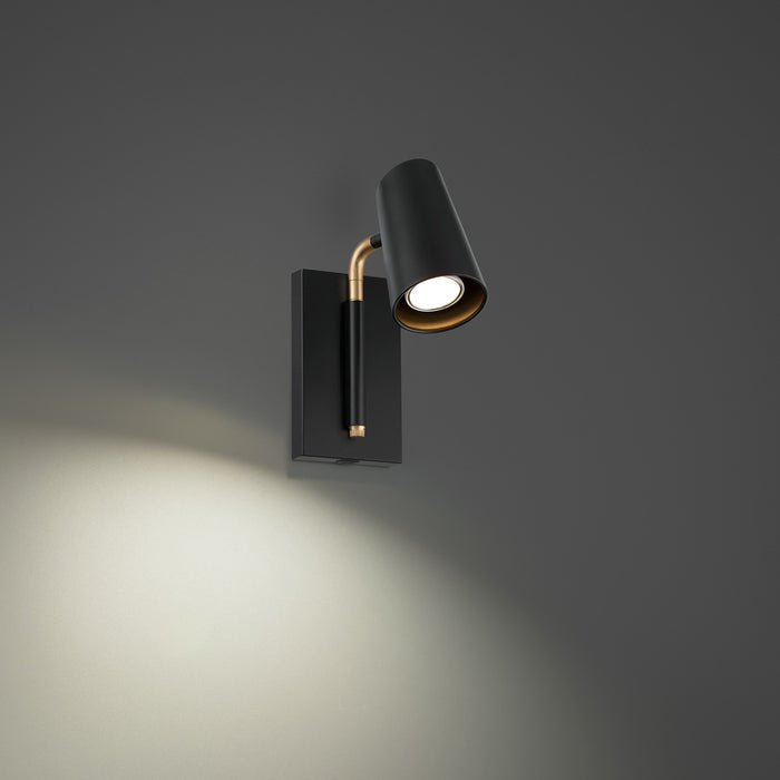Modern Forms BL-24908-BK/GO LED Task & Reading Bed Light, Black & Gold