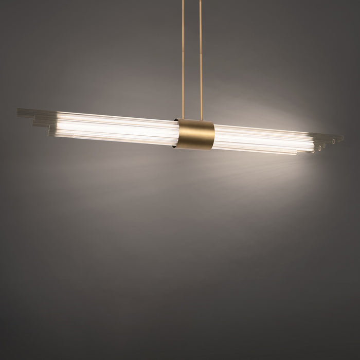 Modern Forms PD-30156-AB LED Linear Pendant, Aged Brass