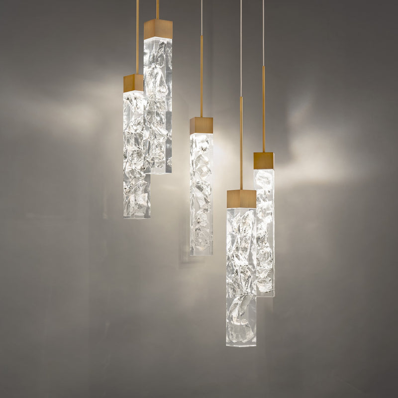 Modern Forms PD-78005R-AB LED Pendant, Aged Brass