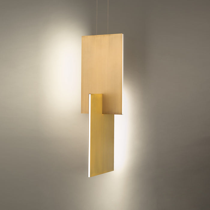 Modern Forms PD-79032-AB LED Pendant, Aged Brass