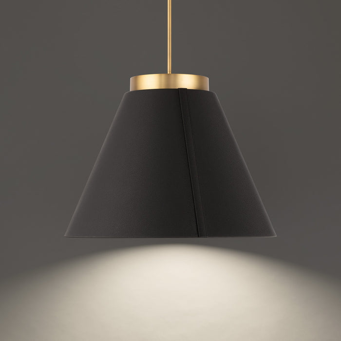 Modern Forms PD-88324-BK/AB LED Pendant, Black & Aged Brass