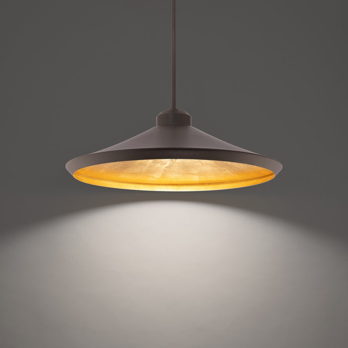 Modern Forms PD-90324-BZ/GL LED Pendant, Bronze & Gold Leaf