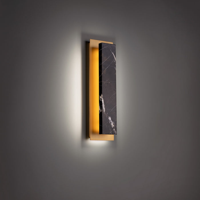 Modern Forms WS-48318-BK/AB LED Wall Sconce, Black & Aged Brass
