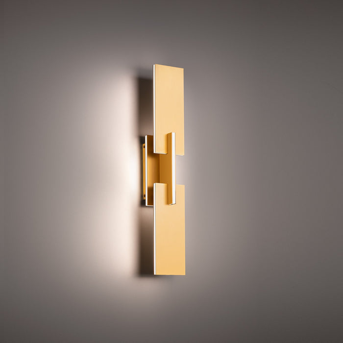 Modern Forms WS-79022-AB LED Wall Sconce, Aged Brass