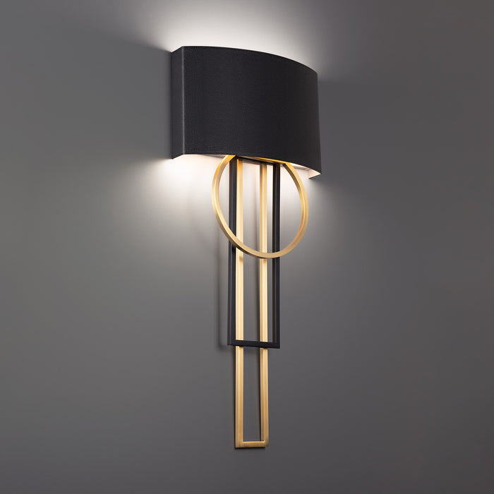Modern Forms WS-80332-BK/AB LED Wall Sconce, Black & Aged Brass