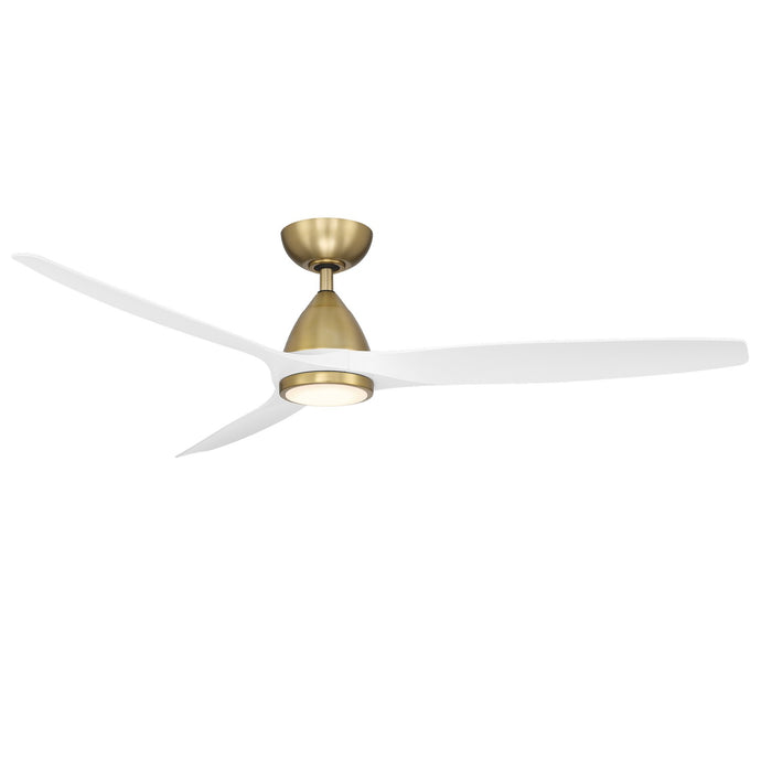 Modern Forms Fans FR-W2202-62L-SB/MW 62" Ceiling Fan, Soft Brass/Matte White
