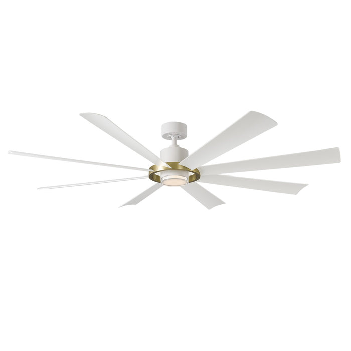 Modern Forms Fans FR-W2303-72L-SB/MW 72" Ceiling Fan, Soft Brass/Matte White