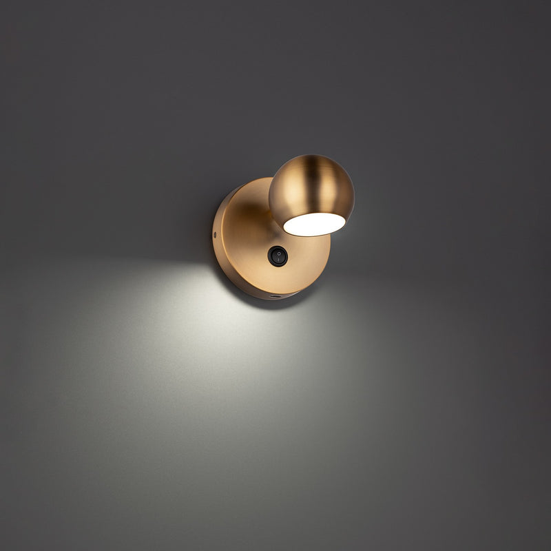 W.A.C. Lighting BL-67305-AB LED Bed Task Light, Aged Brass