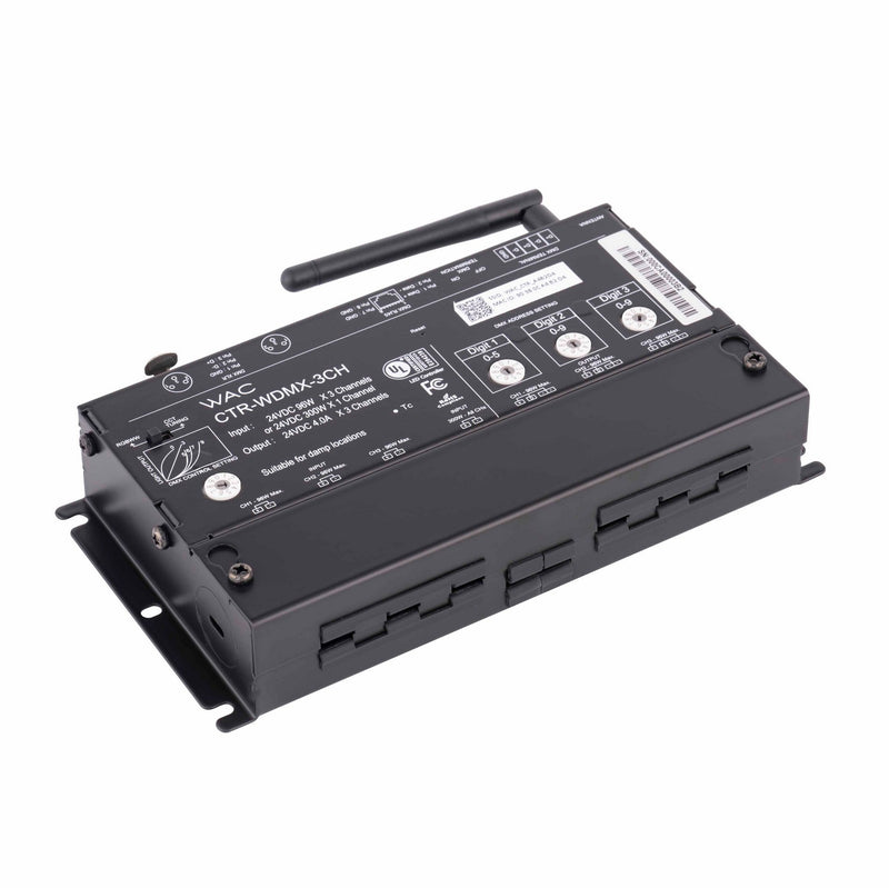W.A.C. Lighting CTR-WDMX-3CH LED Controller, Black