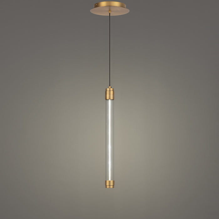 W.A.C. Lighting PD-51315-AB LED Mini Pendant, Aged Brass