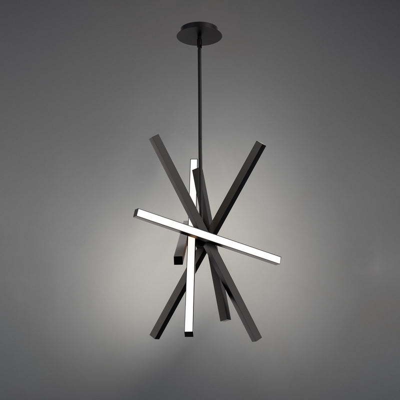 W.A.C. Lighting PD-73128-BK LED Chandelier, Black