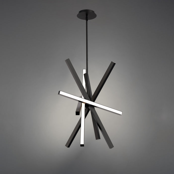 W.A.C. Lighting PD-73128-BK LED Chandelier, Black