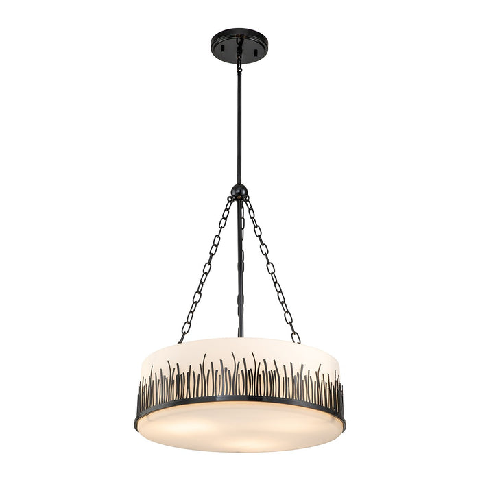 Lucas + McKearn PD20319BLK-3 Three Light Pendant, Lacquered Black