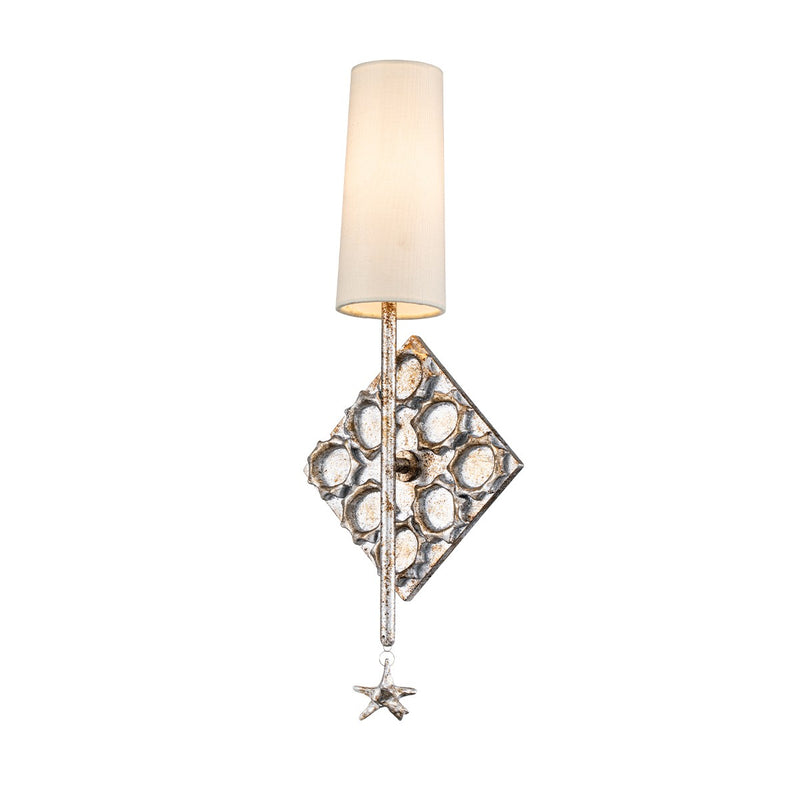Lucas + McKearn SC10500S-1 One Light Wall Sconce, Silver Leaf