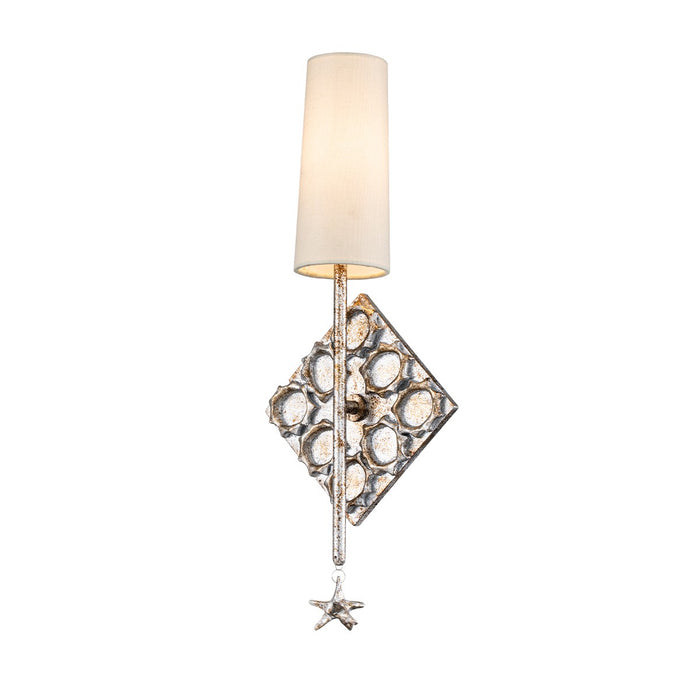 Lucas + McKearn SC10500S-1 One Light Wall Sconce, Silver Leaf