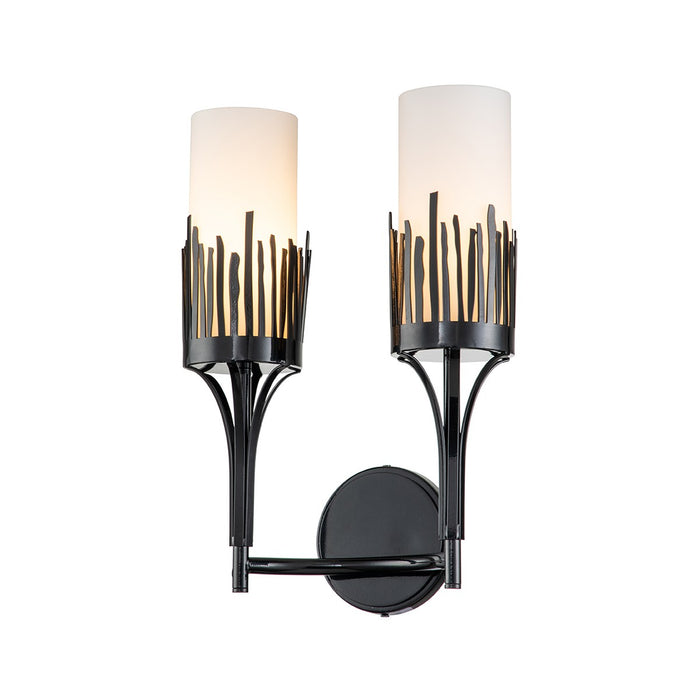 Lucas + McKearn SC20319BLK-2 Two Light Wall Sconce, Matte Black