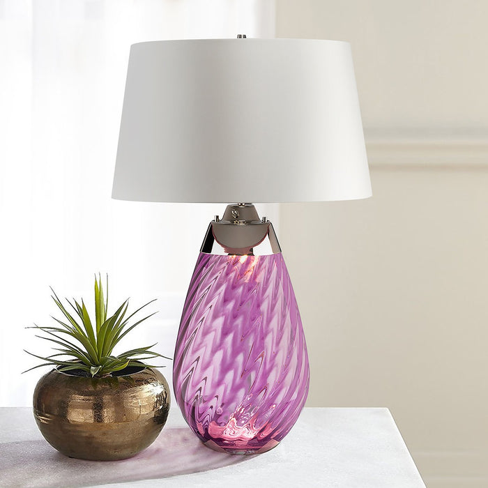 Lucas + McKearn TLG3027L-OWSS Two Light Table Lamp, Plum