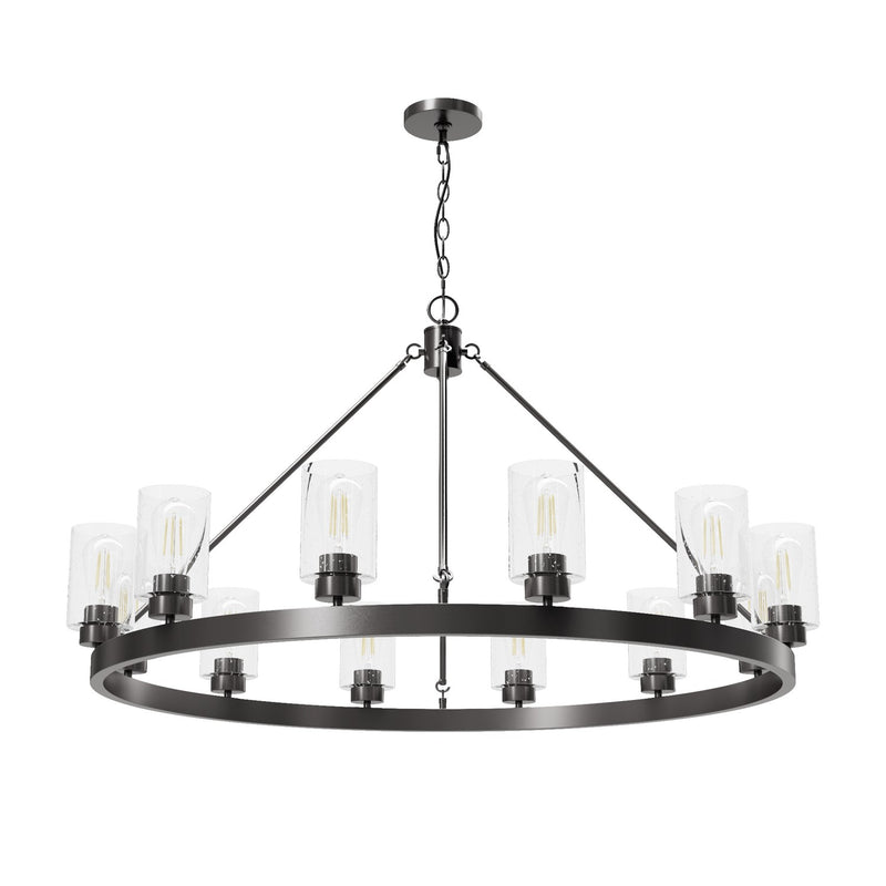 Hunter 13061 12 Light Chandelier, Noble Bronze