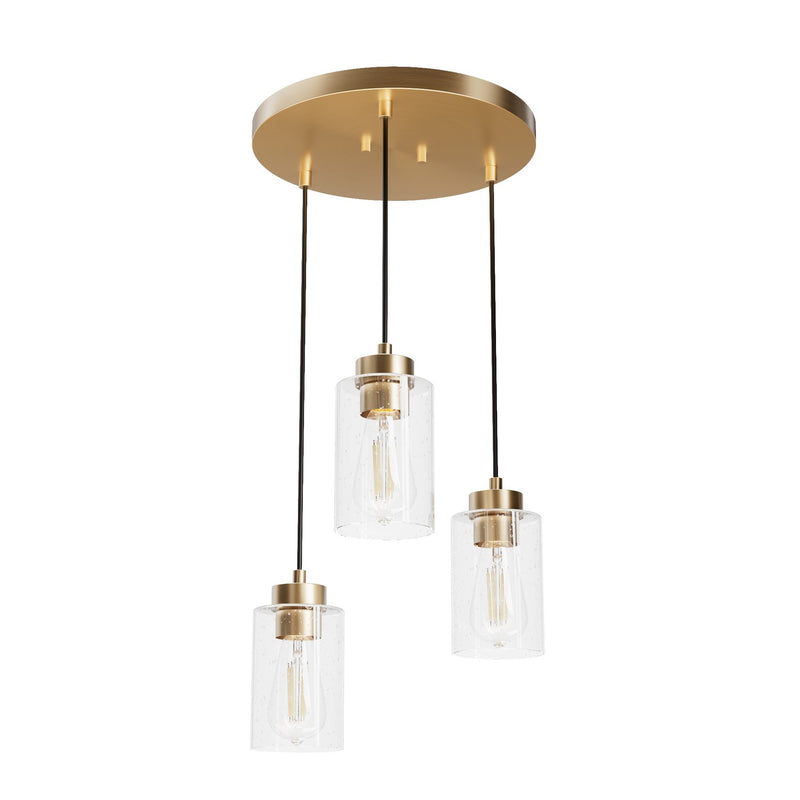Hunter 13063 Three Light Pendant, Alturas Gold